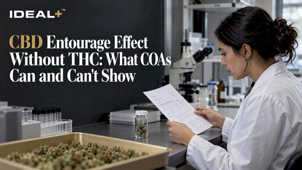 Analyst reviewing a CBD certificate of analysis