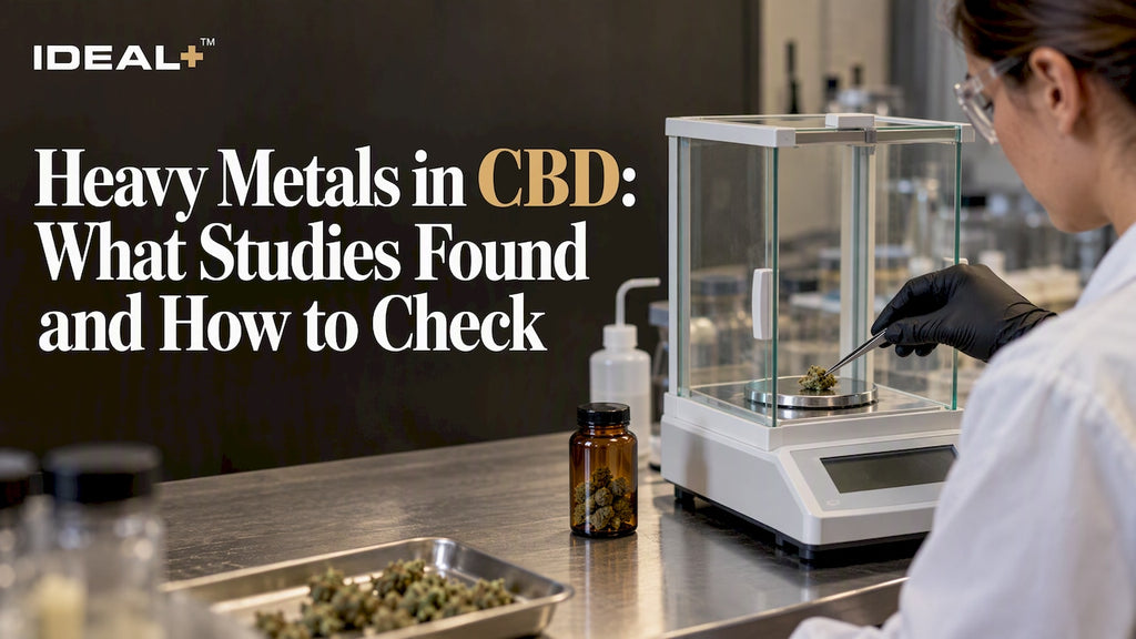 Hemp sample weighed in an analytical laboratory