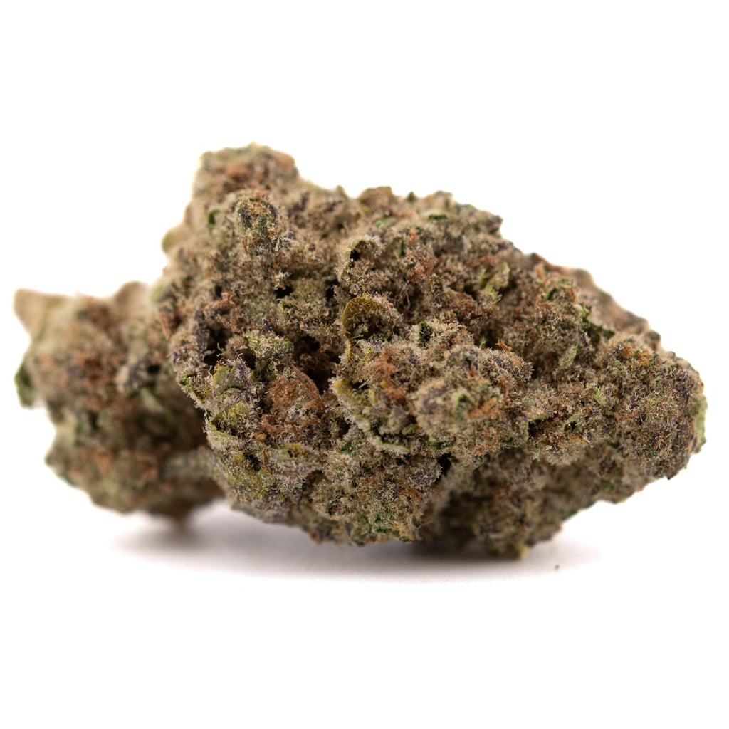 Daily Grape THCa hemp flower with OG Kush bud and trichomes